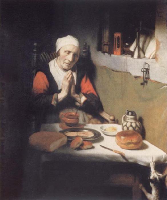 MAES, Nicolaes Old praying woman
